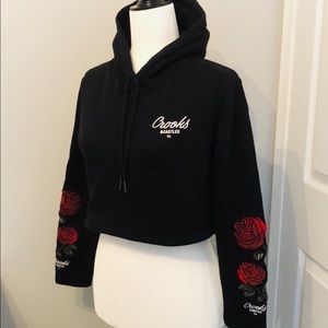 Crooks & Castles Crop Pullover Hoodie